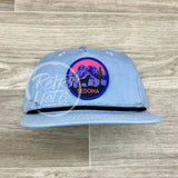 Sedona Arizona Patch On Retro Rope Hat Baby Blue W/Black Ready To Go