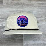 Sedona Arizona Patch On Retro Rope Hat Beige W/Black Ready To Go