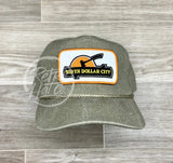 Silver Dollar City Patch On Stonewashed Rope Hat With Snapback Sand Ready To Go