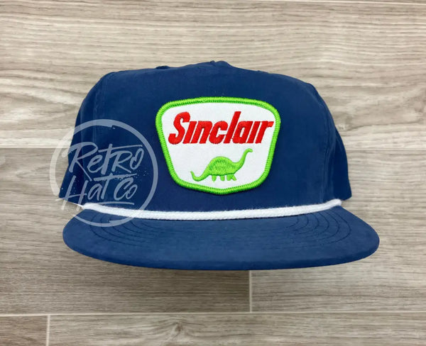 Sinclair Gas Patch On Blue Poly Rope Hat Ready To Go