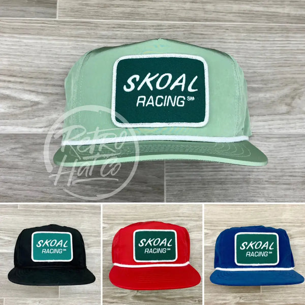 Skoal Racing (Rectangle) On Retro Poly Rope Hat Ready To Go