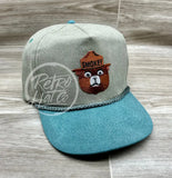 Smokey The Bear On Stonewashed Two-Tone Retro Rope Hat Ready To Go