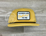 Sounds Like Bullshit To Me On Retro Rope Hat Mustard W/Black Ready Go