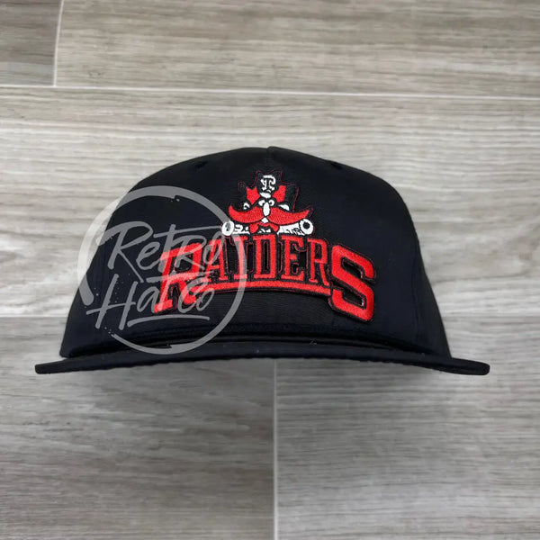 Texas Tech Red Raiders on Black Poly Retro Rope Hat Ready to Go