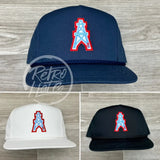 Vintage 80S/90S Houston Oilers Derrick Patch On Classic Rope Hat Ready To Go