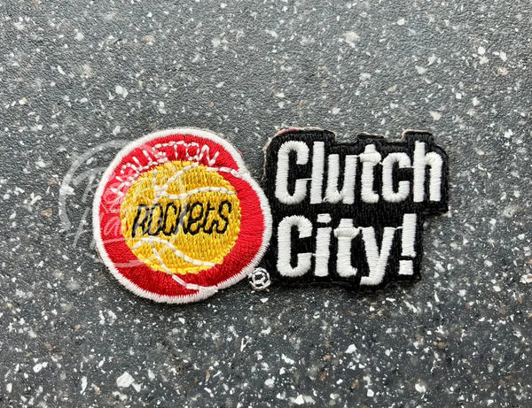 Vintage 90S Houston Rockets Clutch City Patch