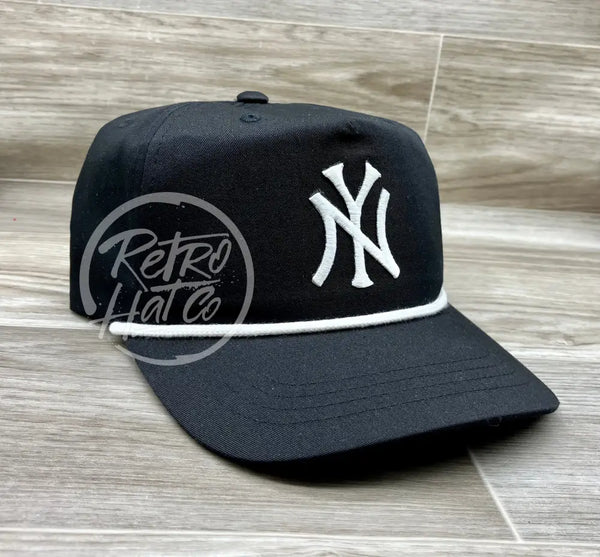 Vintage 90s New York Yankees (White NY) Patch on Black Retro