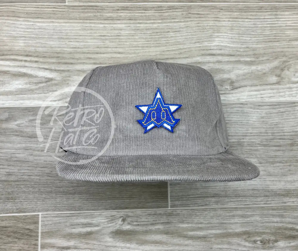 Vintage 90s Seattle Mariners M on Gray Corduroy Hat Vintage 90s Seattle Mariners M on Gray Corduroy Hat