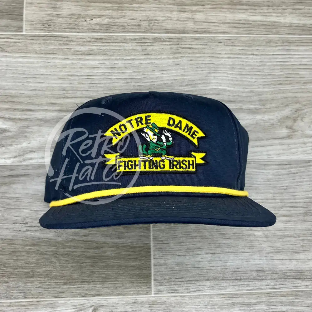 Vintage Notre Dame Fighting Irish (arch) on Retro Rope Hat display picture 2