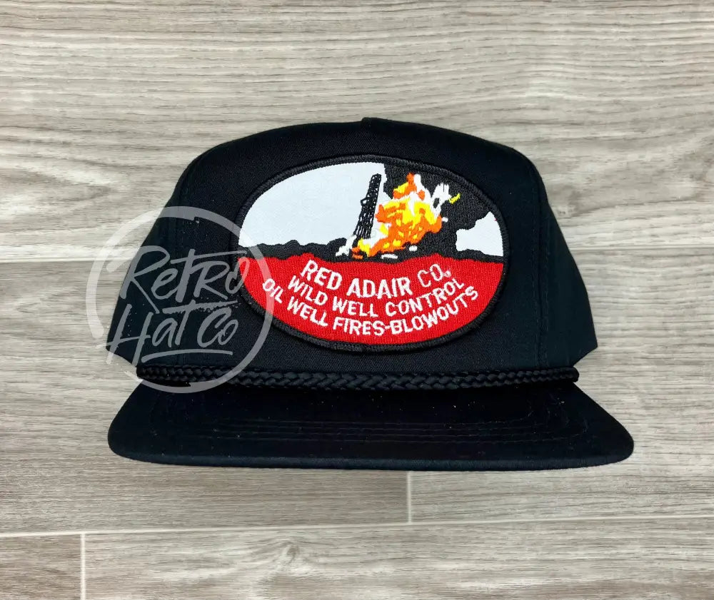 Vintage Oilfield Red Adair Wild Well Control Patch on Black Classi