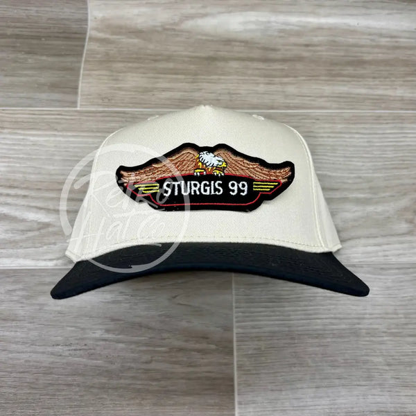 Vintage Sturgis ‘99 Biker Rally / Eagle Patch on 2-Tone Natural/Black