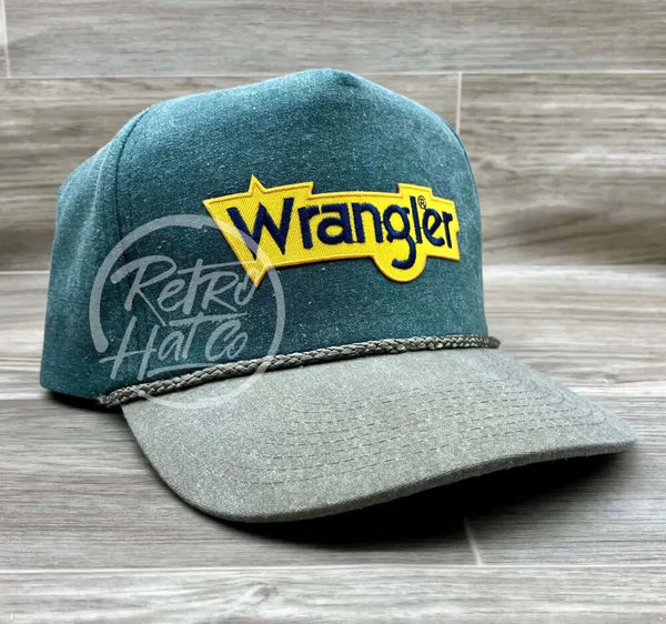 Wrangler On Stonewashed Two-Tone Retro Rope Hat Teal / Sand Ready To Go